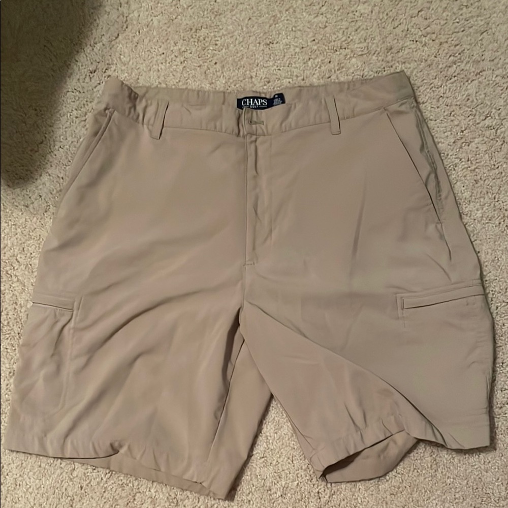 Chaps Tan Cargo Shorts with Relaxed Fit